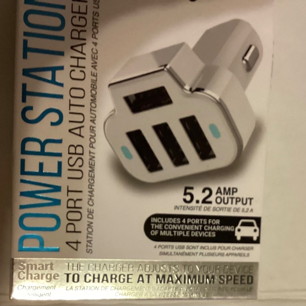 NWT Tech Theory Power Station 4 port usb auto charger